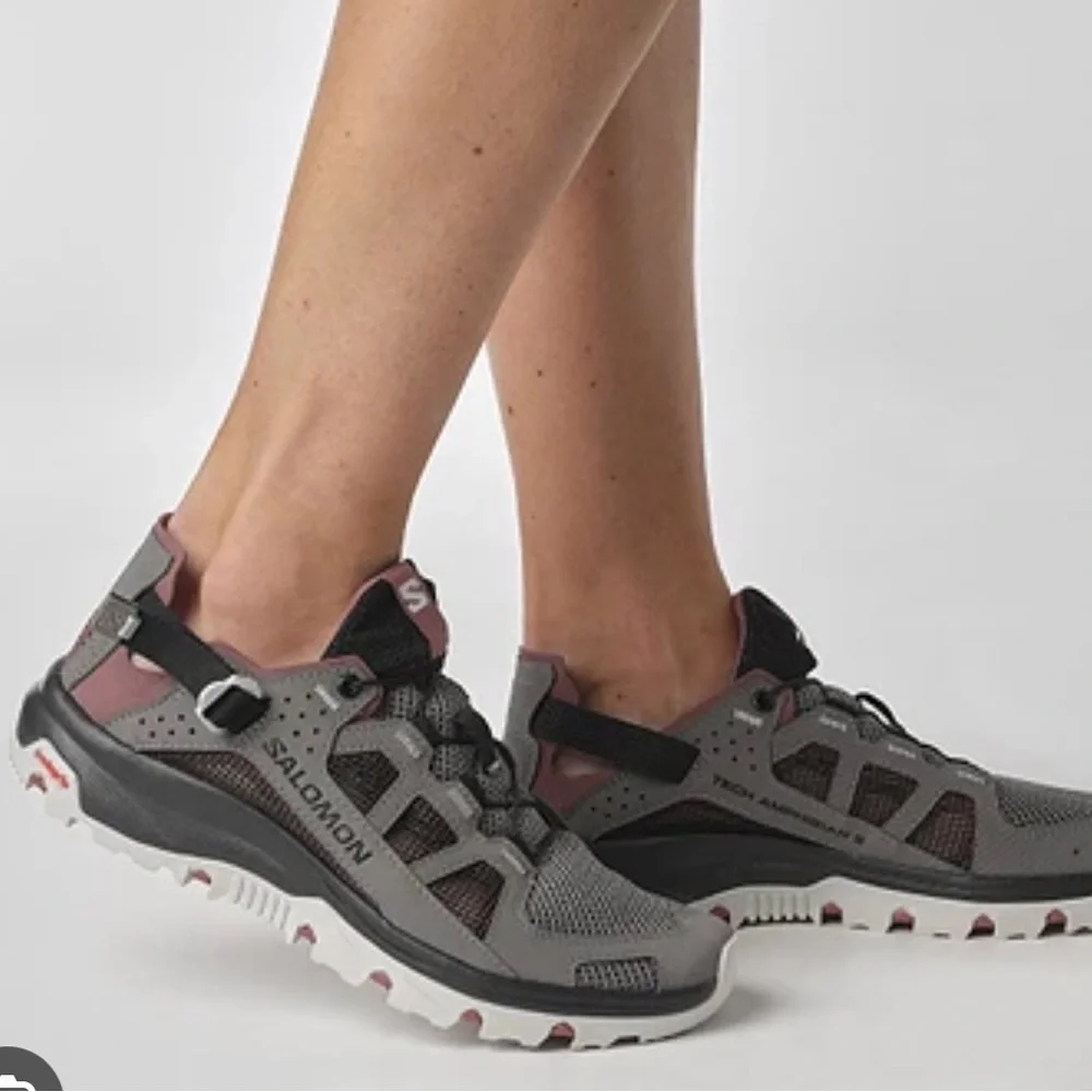 Salomon Gray and Black Athletic Shoes for Trail Running - Picture 7 of 13